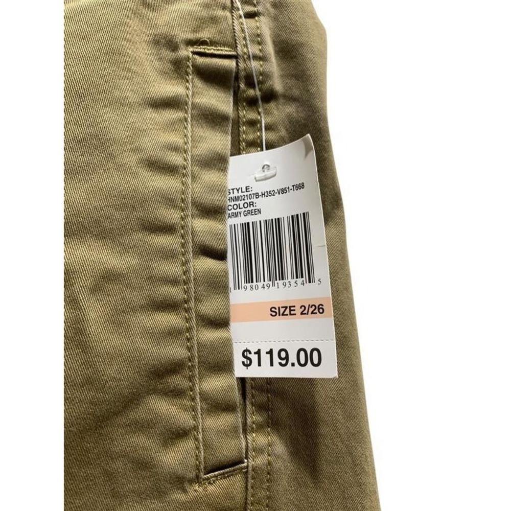 Habitual High Rise Wide Leg Army Green Pants HNM02107B Womens Size 2/26 NEW - Picture 7 of 14
